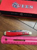 QN30R Couteau Queen Cutlery Slimline Trapper Red 2 Lame Acier Inox - Livraison Gratuite